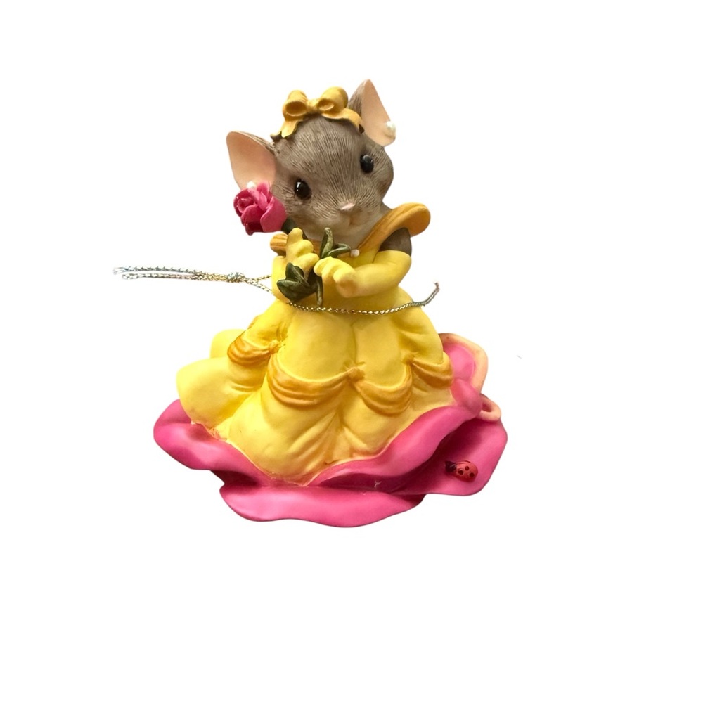 RARE Charming Tails Disney Princess Belle Beauty & The Beast 2008 Figurine NWT
